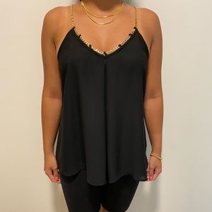 G by Guess black chain halter